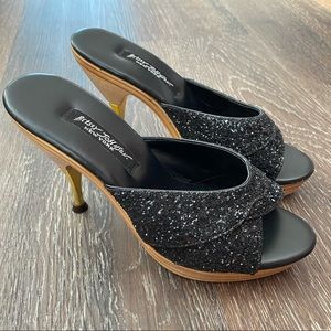 Betsey Johnson Polly Glitter Mules